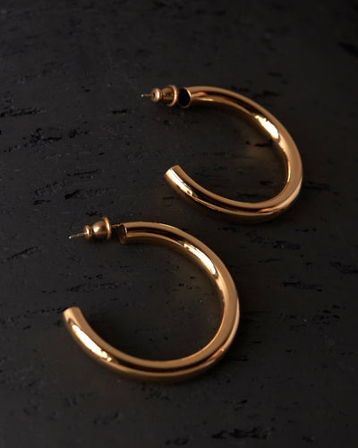 Maslo Medium Hoop Earrings, Gold