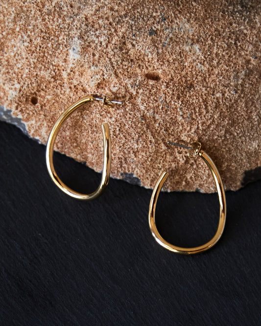 Maslo Small Agnes Earrings, Gold