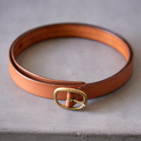Maximum Henry Slim Oval Belt, Light Brown