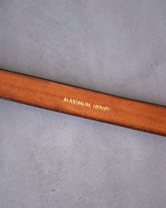 Maximum Henry Slim Oval Belt, Light Brown