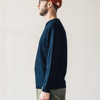 Merz b. Schwanen Relaxed Crewneck Pullover, Dark Navy