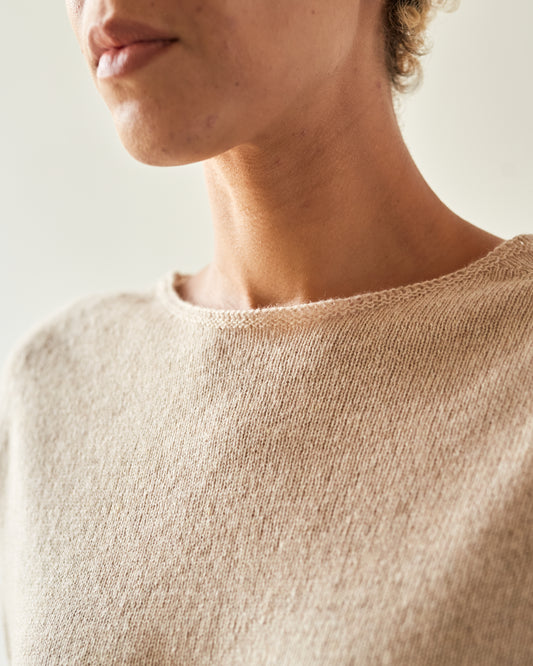 Merz b. Schwanen Crew Neck Pullover, Nature Mel.