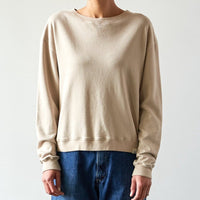 Merz b. Schwanen Cropped Sweatshirt, Feather Grey