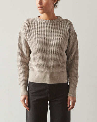 Merz b. Schwanen Relaxed Crewneck Pullover, Grey Melange