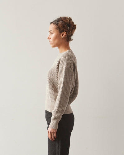 Merz b. Schwanen Relaxed Crewneck Pullover, Grey Melange