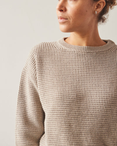 Merz b. Schwanen Relaxed Crewneck Pullover, Grey Melange