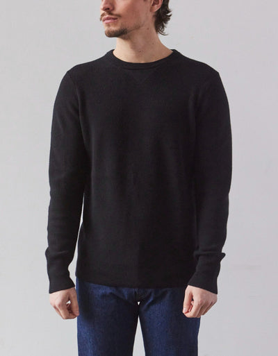 Merz b. Schwanen Ribbed Pullover, Deep Black