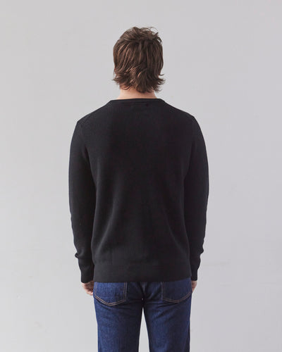 Merz b. Schwanen Ribbed Pullover, Deep Black