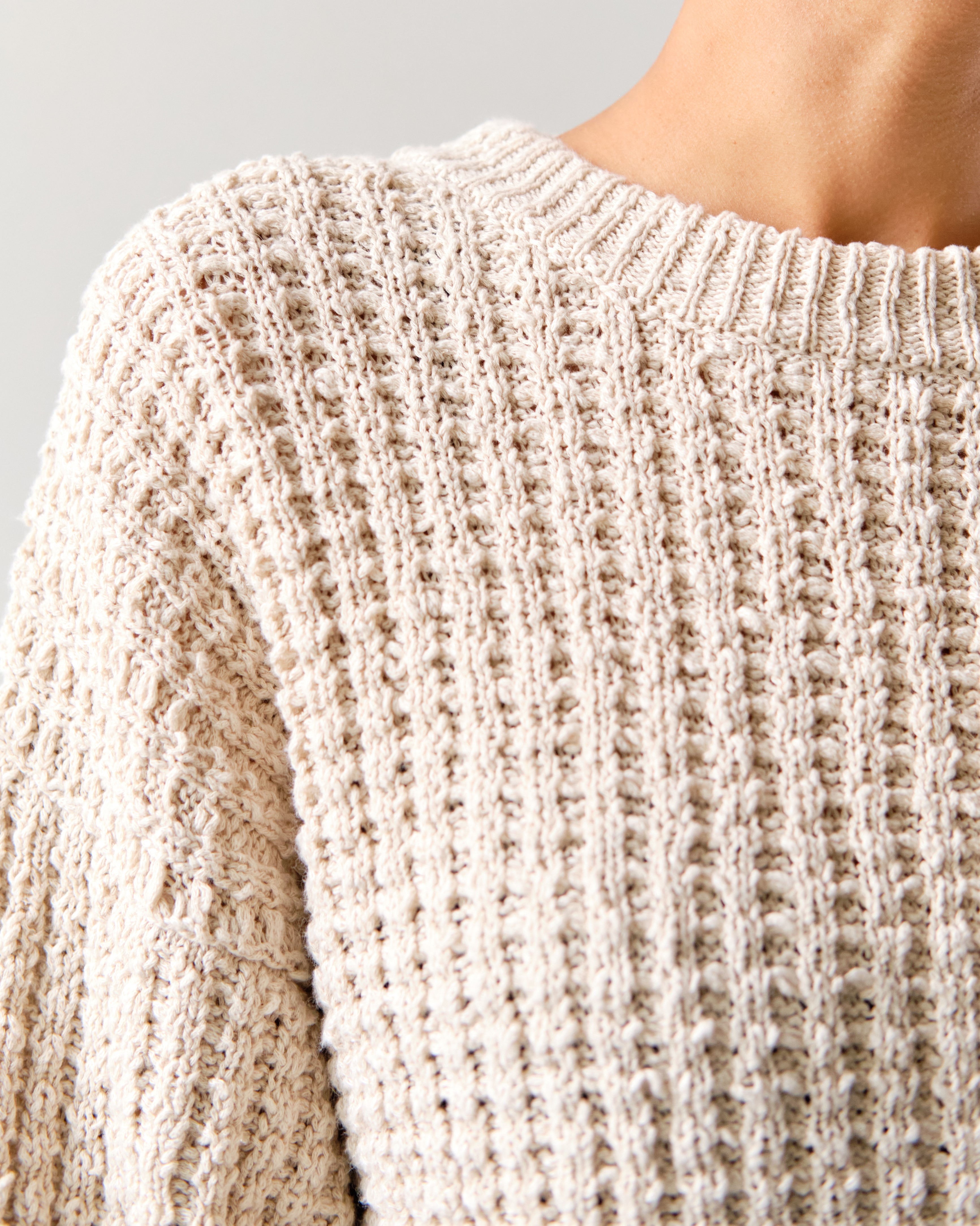 ROLLNECK SWEATER IN HEATHER GRAY COTTON — Shop Boswell
