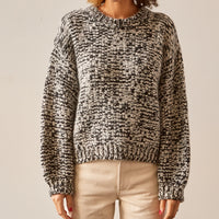Micaela Greg Marle Sweater, Black/Cream