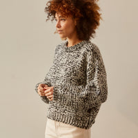 Micaela Greg Marle Sweater, Black/Cream