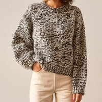 Micaela Greg Marle Sweater, Black/Cream