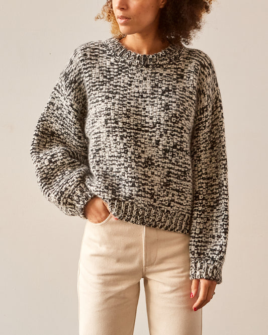 Micaela Greg Marle Sweater, Black/Cream