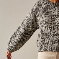 Micaela Greg Marle Sweater, Black/Cream