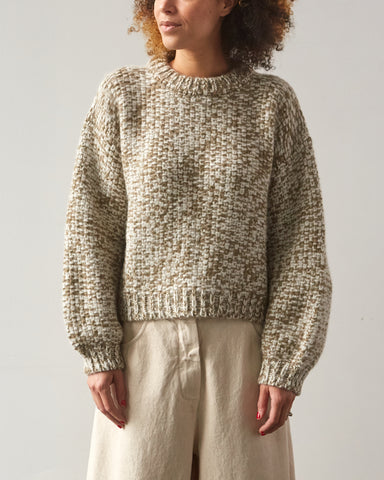 Micaela Greg Marle Sweater, Olive/Cream