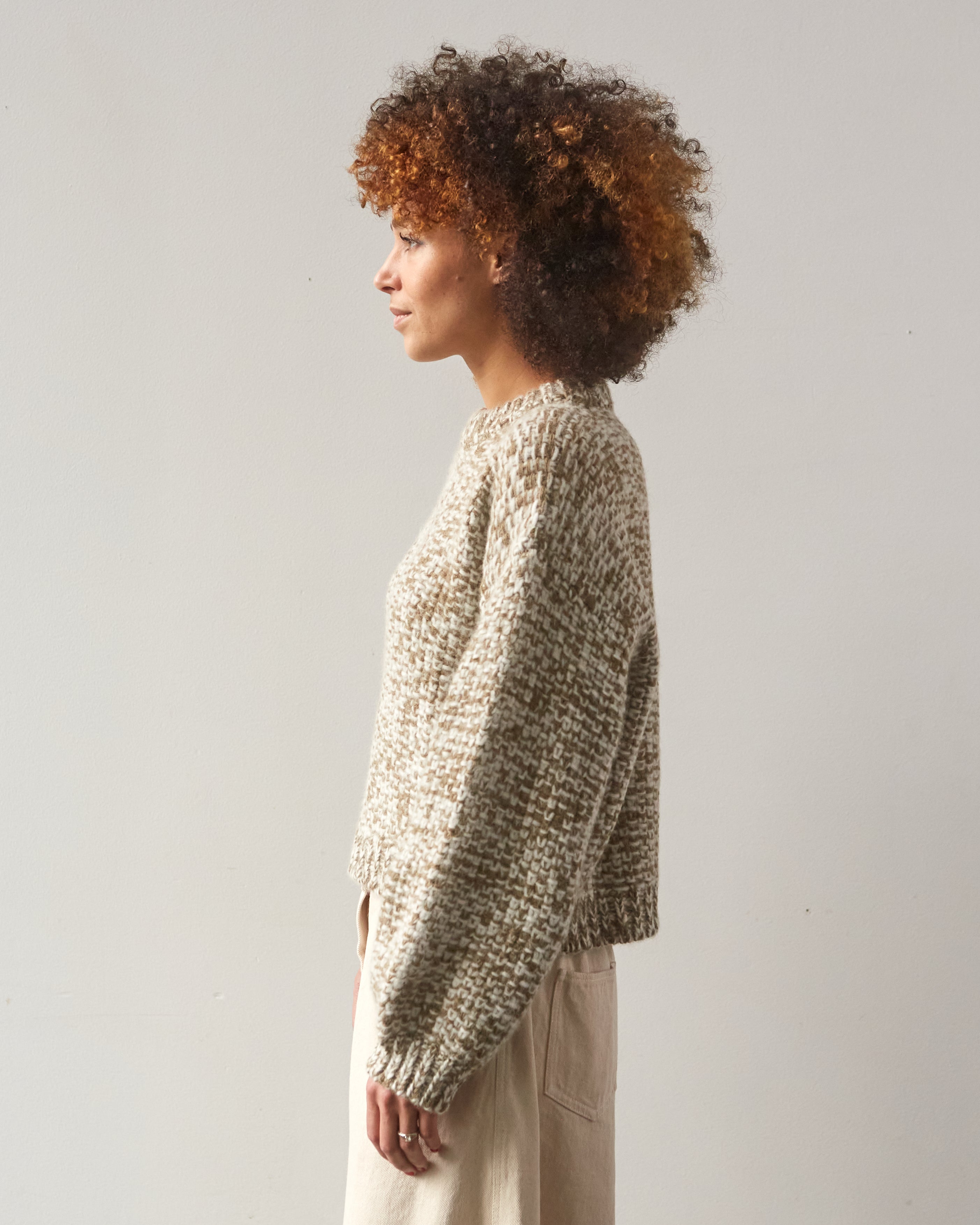 micaela greg ニット Micaela Greg Marle Sweater, Olive/Cream – Glasswing