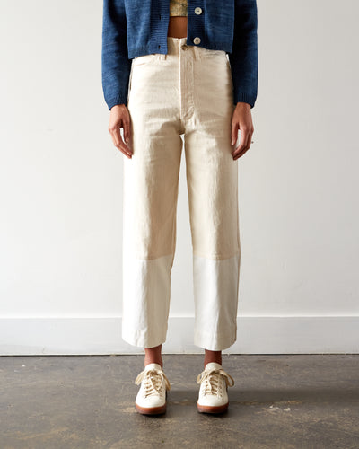 Micaela Greg Seamed Jean, CreamWhite