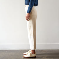 Micaela Greg Seamed Jean, CreamWhite