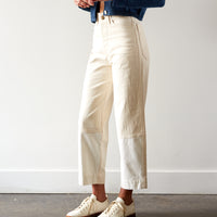 Micaela Greg Seamed Jean, CreamWhite