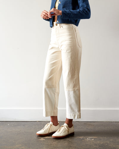 Micaela Greg Seamed Jean, CreamWhite