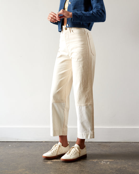 Micaela Greg Seamed Jean, CreamWhite