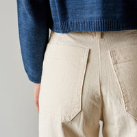 Micaela Greg Seamed Jean, CreamWhite