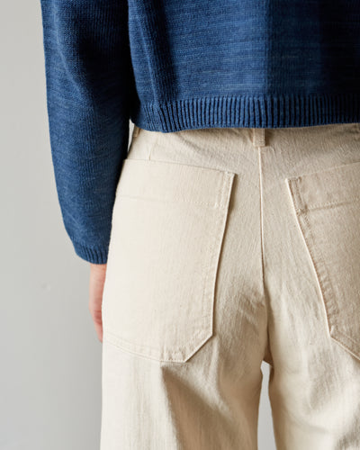 Micaela Greg Seamed Jean, CreamWhite