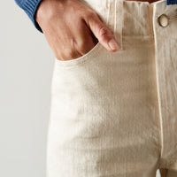 Micaela Greg Seamed Jean, CreamWhite