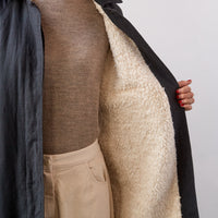 Micaela Greg Sherpa Lined Trench Coat, Charcoal