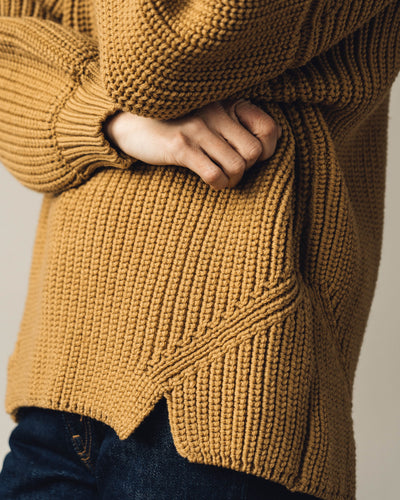 Micaela Greg Notched Hem Sweater, Ochre
