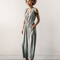 Mónica Cordera Linen Jumpsuit, Silver Blue