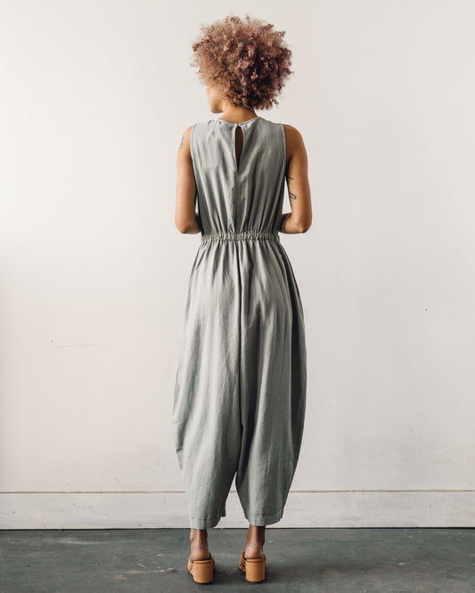 Cordera Linen Jumpsuit, Silver Blue