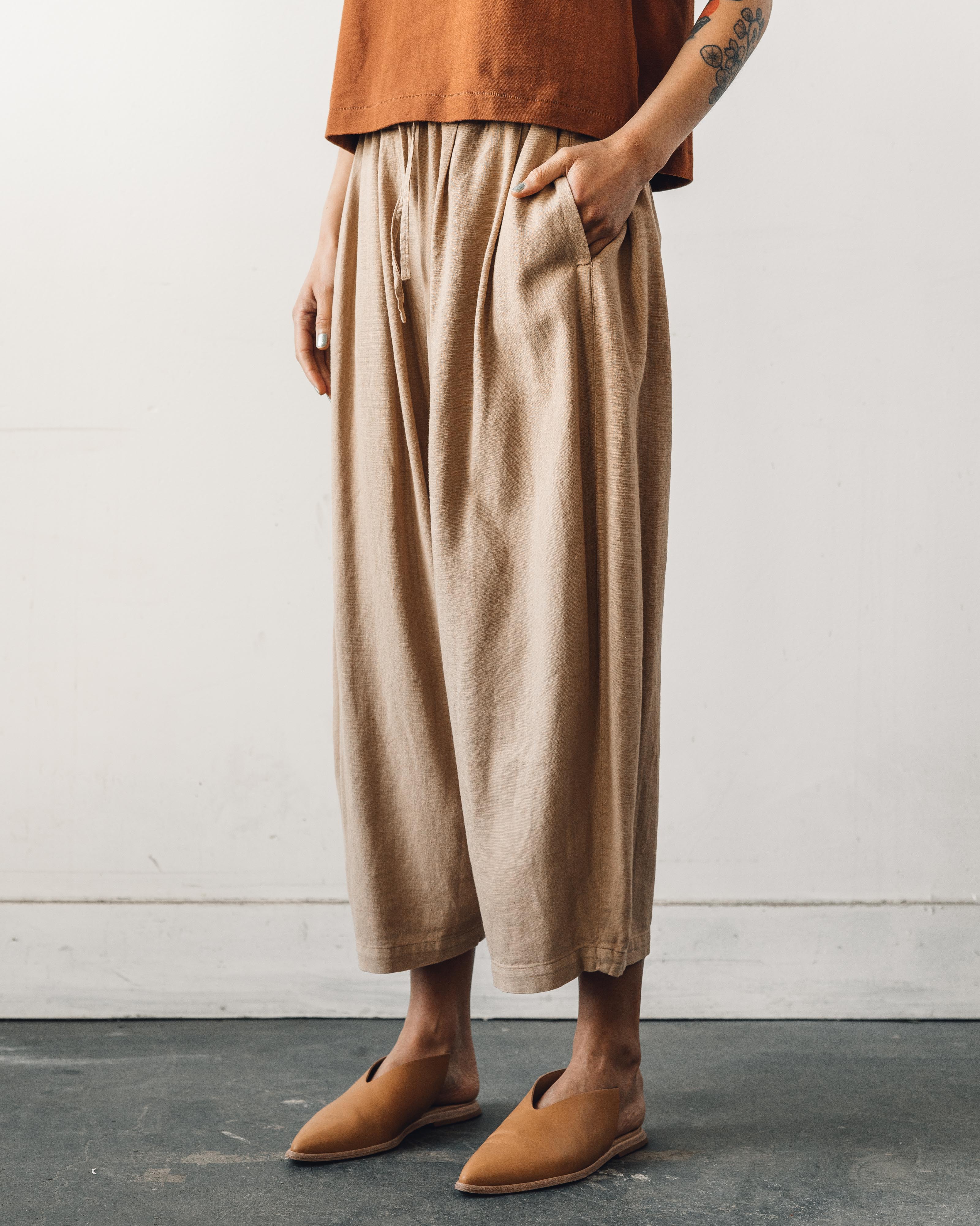Cordera Maxi Linen Pants, Nougat – Glasswing