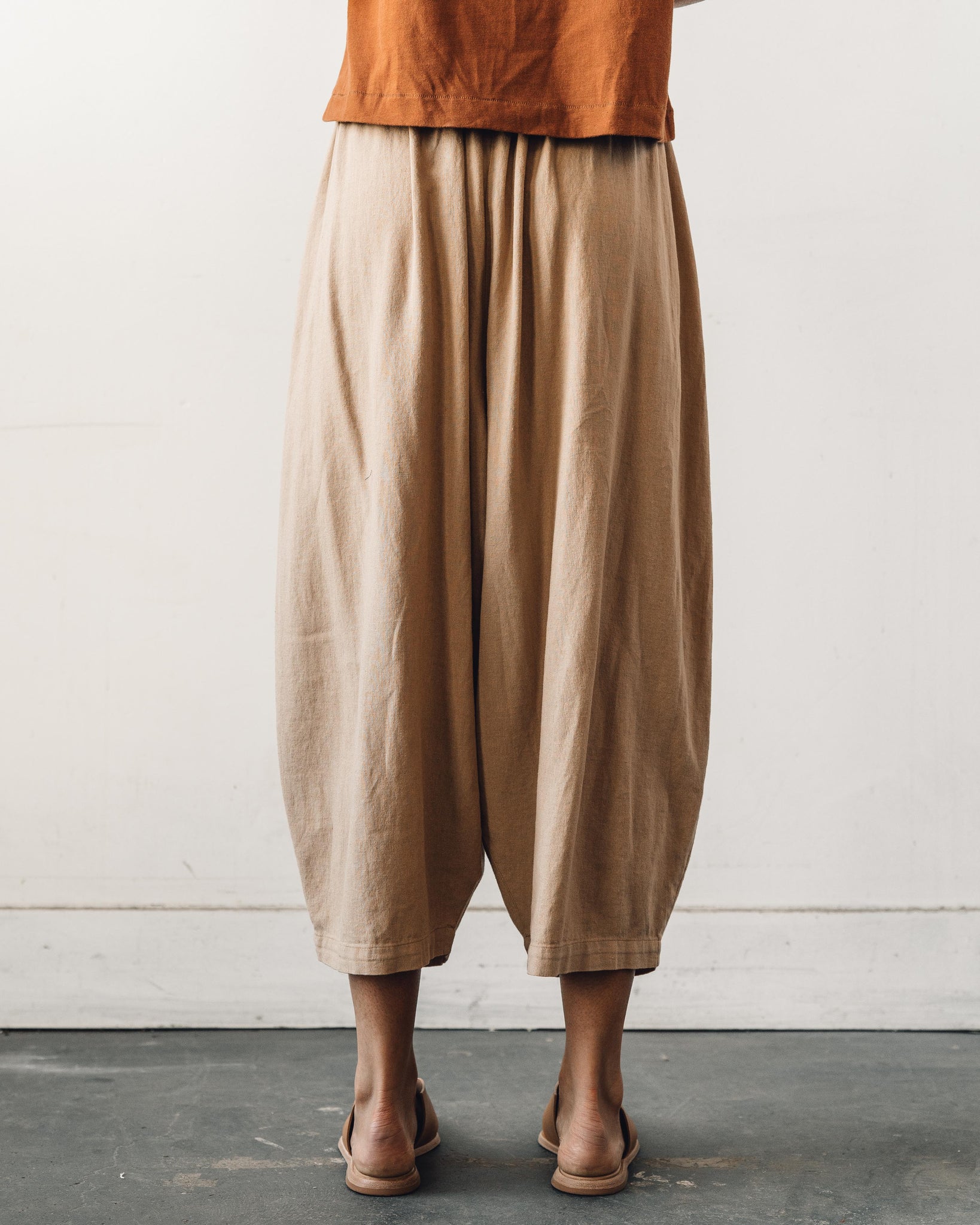 Cordera Maxi Linen Pants, Nougat | Glasswing