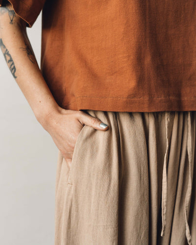 Mónica Cordera Maxi Linen Pants, Nougat