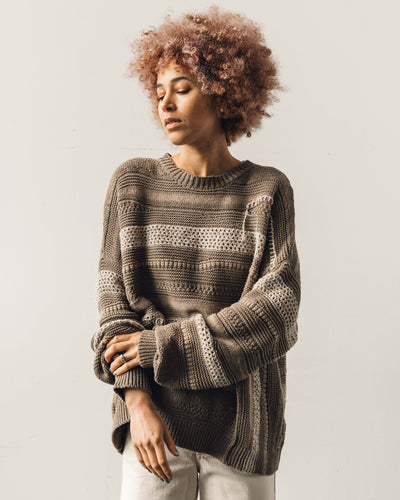 Mónica Cordera Natural Patched Sweater, Taupe