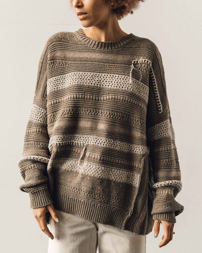 Mónica Cordera Natural Patched Sweater, Taupe