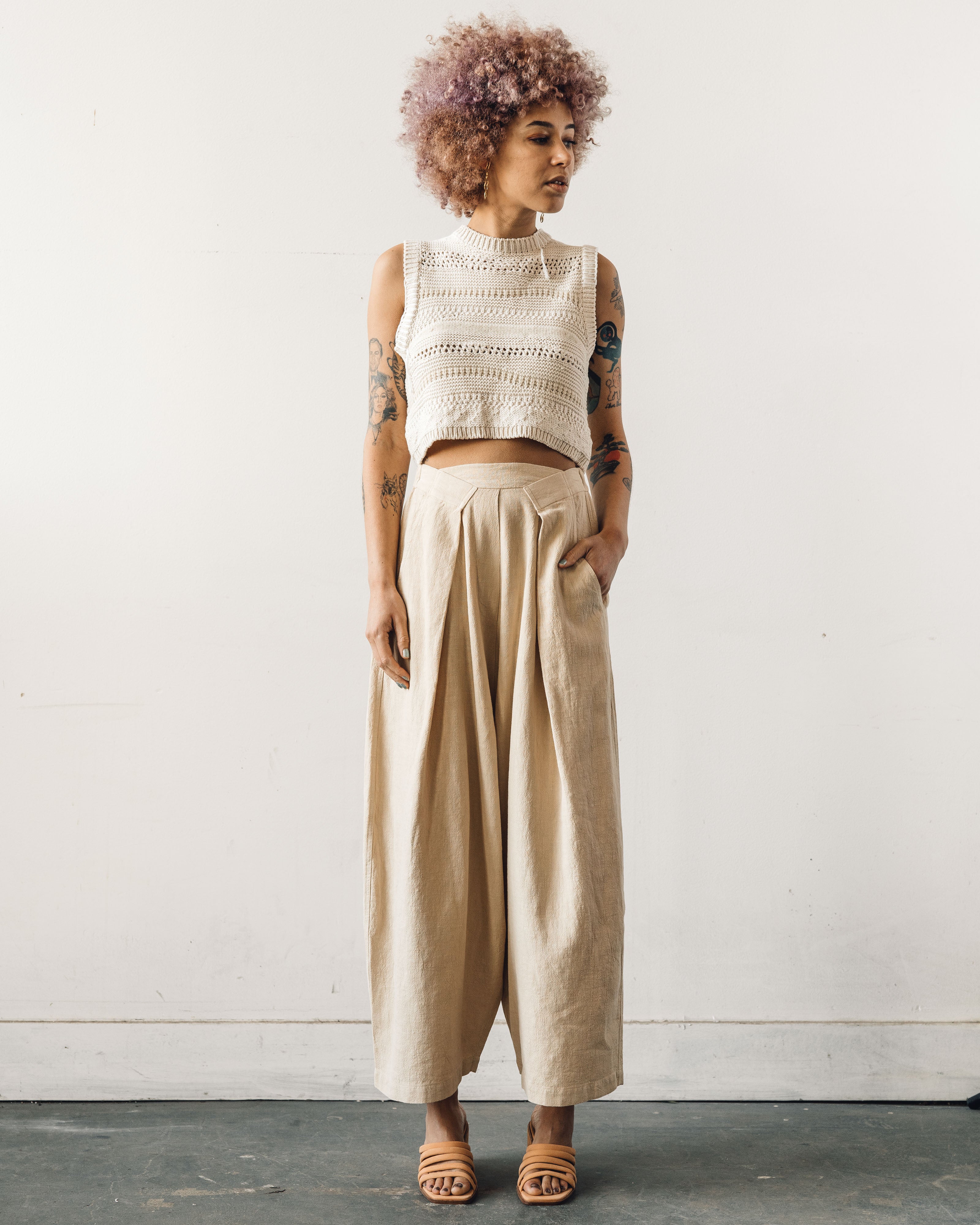 Cordera Pleat Front Pants, Wheat – Glasswing