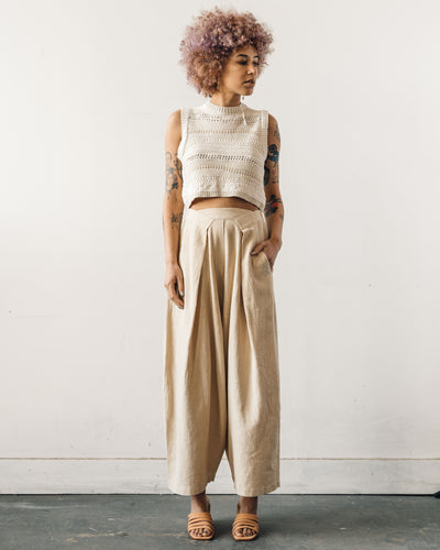 Mónica Cordera Pleat Front Pants, Wheat