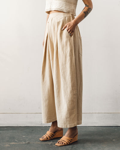 Mónica Cordera Pleat Front Pants, Wheat