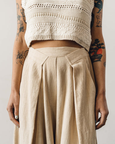 Mónica Cordera Pleat Front Pants, Wheat