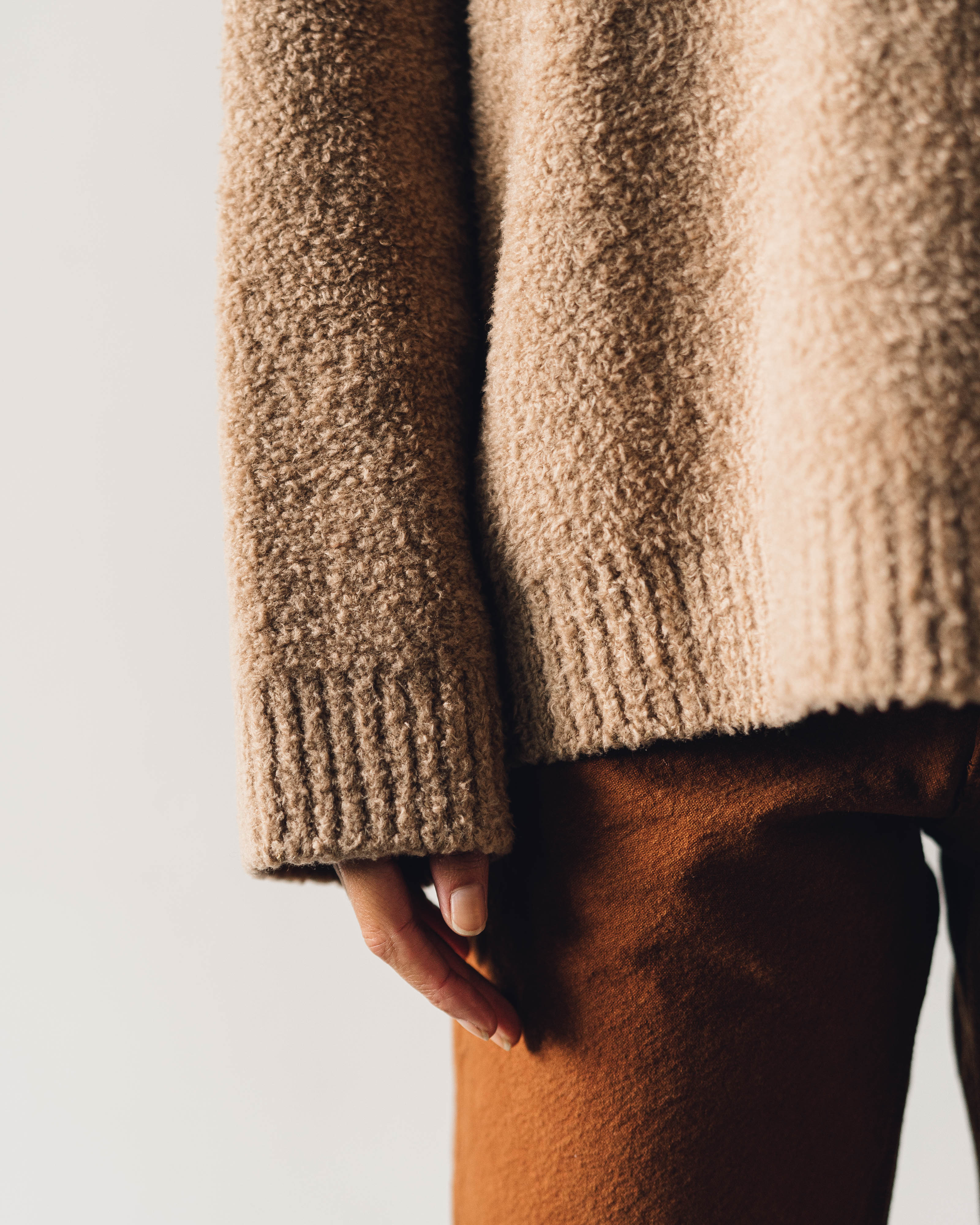 Shearling sweater deals