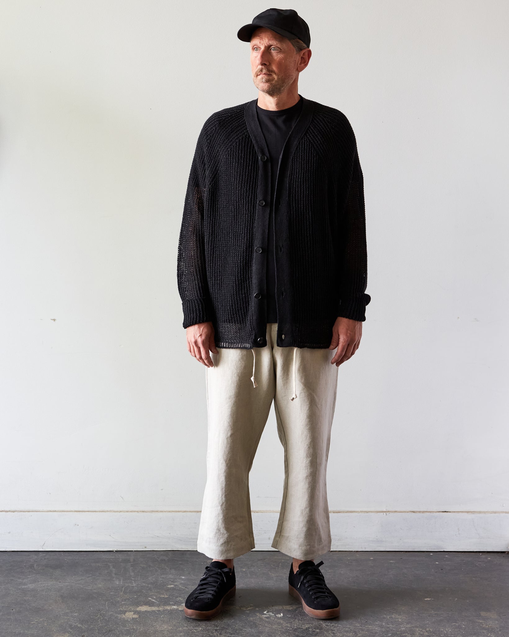 O-Project Bomber Cardigan, Black | Glasswing