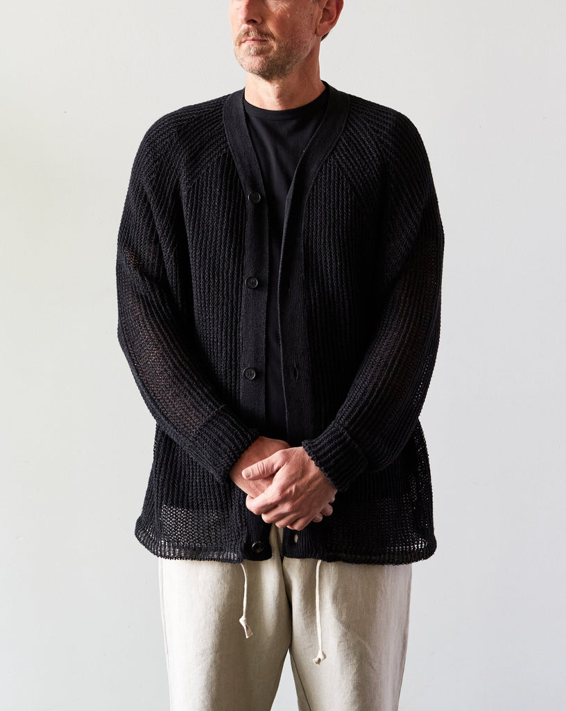 O-Project Bomber Cardigan, Black | Glasswing