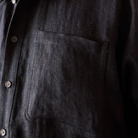 O-Project Bomber Shirt, Black Herringbone