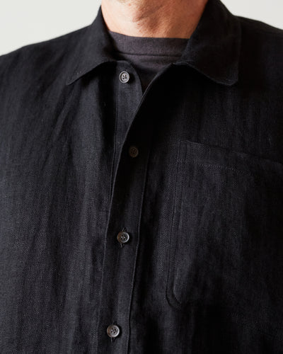 O-Project Bomber Shirt, Black Herringbone