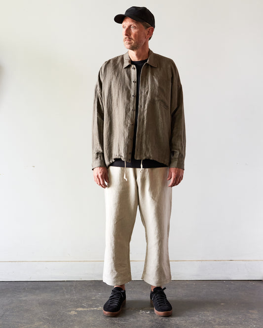 O-Project Bomber Shirt, Grey Herringbone