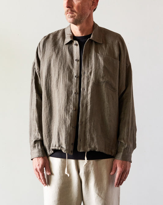 O-Project Bomber Shirt, Grey Herringbone