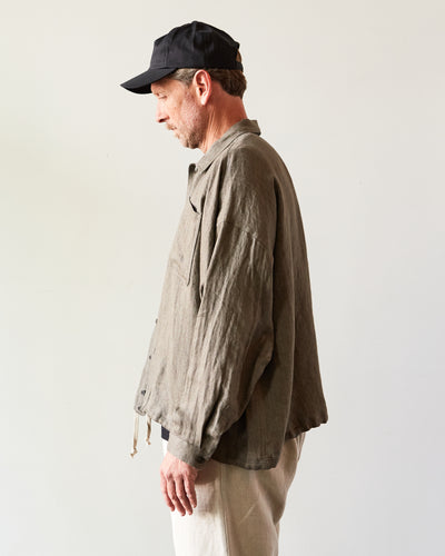 O-Project Bomber Shirt, Grey Herringbone