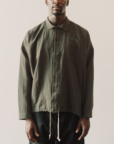 O-Project Bomber Shirt, Olive Green | Glasswing